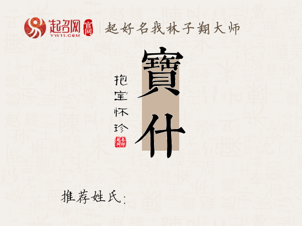 宝什名字寓意