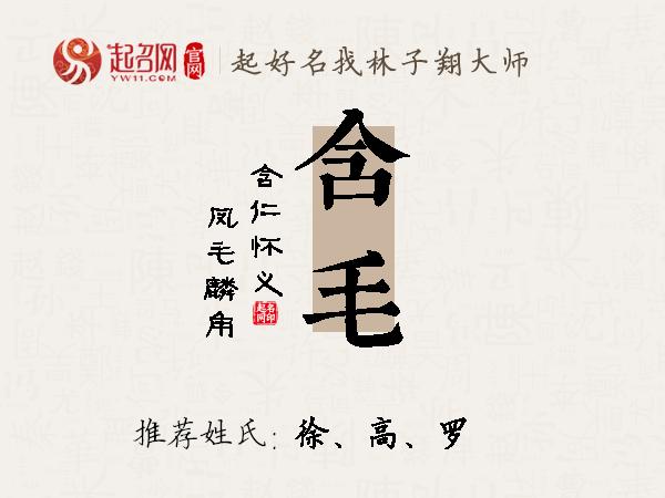 含毛名字寓意