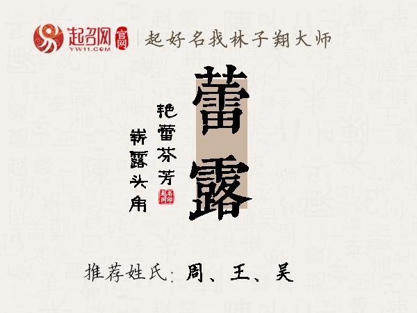 蕾露名字寓意