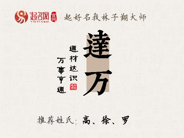 达万名字寓意