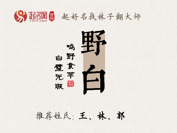 野白名字寓意